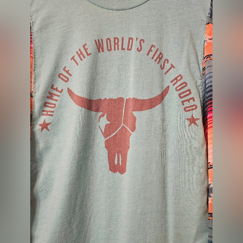 Turquoise Rodeo Graphic Kimono Tee - Picture 2 of 5